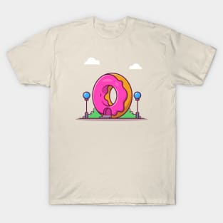 Doughnut Shop Cartoon Illustration T-Shirt